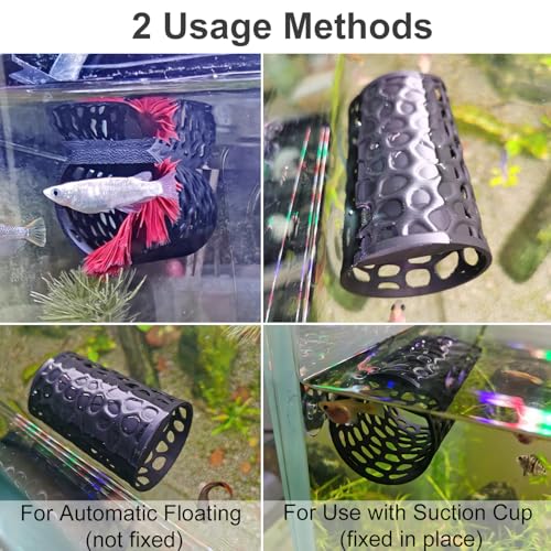 Floating Betta Tunnel, Betta Fish Hammock, Beta Cave and Hide, Betta Fish Toys for Rest and Play