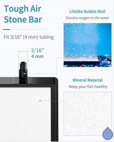 Pawfly 8 Inch Air Stone Bar Micro Bubble Diffuser Release Tool with Suction Cup Clip Accessory for Nano Air Pumps DWC Buckets and Fish Tanks - size: White
