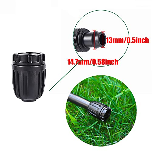 1/2 inch Irrigation Fittings End Plugs For (1/2" ID x0.6-0.63" OD) 16mm Drip Tubing Connectors-10 Pcs/pack - size: 1/2 inch End Plug