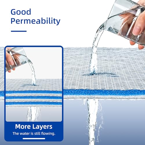 Filtration Aquarium Filter Media, Filter Floss, Sponge, and Pad Offering Efficient Filtration Exceptional Water Permeability Customizable Sizing (Blue)