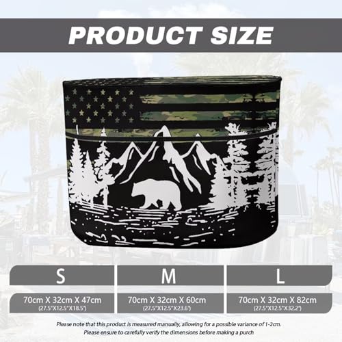 American Flag Mountain Travel Trailer Propane Tank Cover Waterproof Propane Gas Tank Cover Sun Protection with Zipper Four Seasons General - color: American Flag Mountain, size: S(20LB)