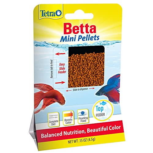 TetraBetta Floating Mini Pellets (1 Bag), 0.15 oz (77023) - size: 0.15 Ounce (Pack of 1), style: Mini Pellets