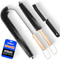 Holikme 3 Pieces Dryer Vent Cleaner Kit - Lint Removal Cleaning Tool, Dryer Vent Trap Vacuum Brush, Long Flexible Refrigerator Coil Brush,Crevice Gap Cleaning Tool Brush - size: 3Pieces