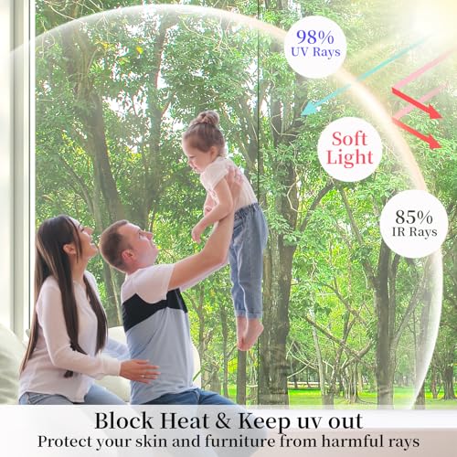 Niviy Window Privacy Film One Way, Window Tint for Home, Mirror Film Daytime Privacy Heat UV Blocking Glass Tinting for Office 17.5 x 78.7 Inches, Silver - color: Silver, size: 17.7" X 78.7"