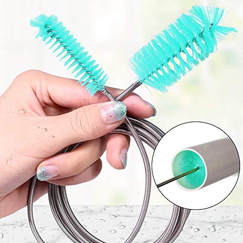 Aquarium Filter Brush, 45CM Double Ended Hose Brush Flexible Air Tube Hose Cleaner for Fish Tank or Home Kitchen