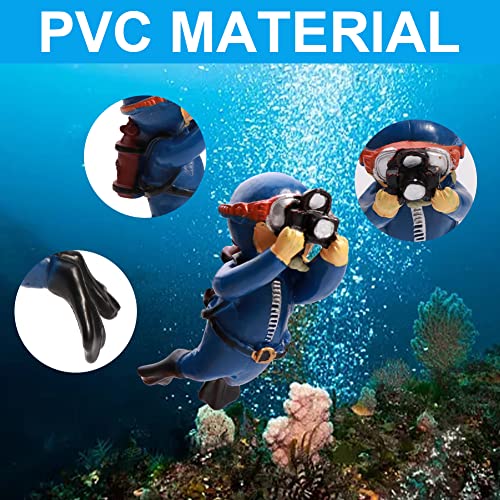 5PCS Floating Fish Tank Decorations Cute Little Diver Aquarium Decoration Aquarium Diver Decoration Floating Device Aquarium Ornament for All Kinds of Fish Tanks(Size:2.7x1.18inch)