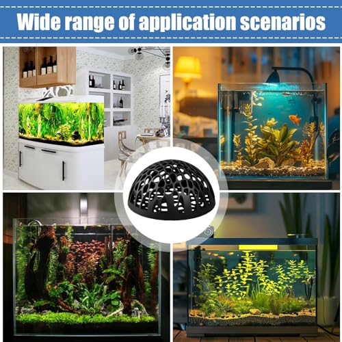 Shrimp Cave Betta Habitat Ornament | Realistic 2-Piece Betta Resting Habitat for Tropical Fish Tanks, Perfect for Home, Office, School Desk Aquariums and Small Aquatic Life Enthusiasts - color: Black