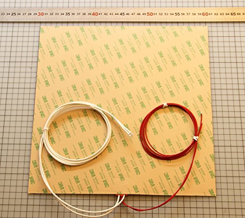 300 X 300mm (Approx. 12" X 12") 120V 750W, KEENOVO Universal Flexible Silicone Heater Mat/Pad, 3D Printer Heated Bed Heating Element