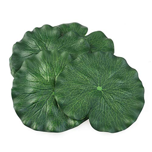 Garneck 10pcs Pool Lotus Leaves Artificial Floating Foam Lotus Leaves Lily Pads Fake Foliage Decoration for Pond Pool Aquarium Fish Artificial Leaf Tank Foam
