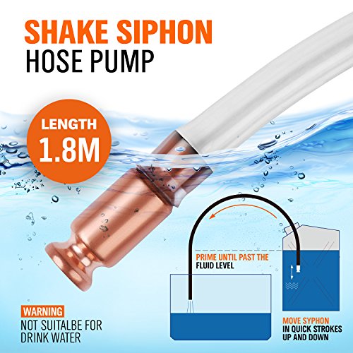 HORUSDY Gas Siphon 6FT Multi-Purpose Super Easy Siphon Pump,1/2" Valve Virgin Grade Tubing Safe - size: 1/2" - 6FT