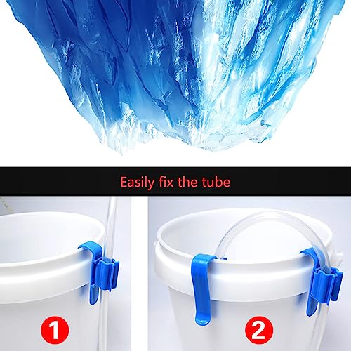 6 PCS Fish Tank Hose Holder, Adjustable Water Clip Water Pipe Clamp Mounting Clip for Fish Tank and Aquarium(Fit for 8mm to 16mm Hosee (Blue) - color: Blue