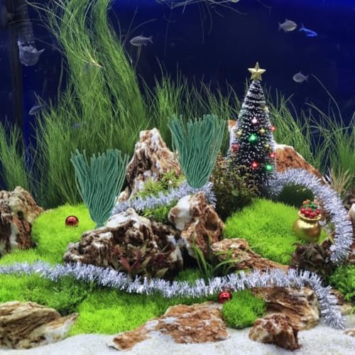 UKCOCO 10pcs Aquarium Spawning Mops for Fish and Shrimp Breeding Floating Decorative Grass for Aquarium, Lightweight Breeding Resting Grass Enhances Tank Aesthetics for Christmas Daily Decor