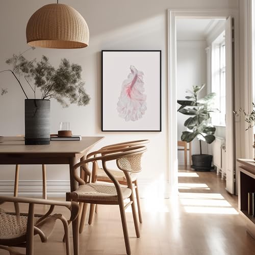 Monem Art Siamese Fighting Fish Print - The White Dress Poster - Marine Life Art - Animal Photography Wall Decor - Living Room or Office Decor - 12x16 Unframed Wall Art by Andi Halil - color: Style-02, size: 12"L x 16"W