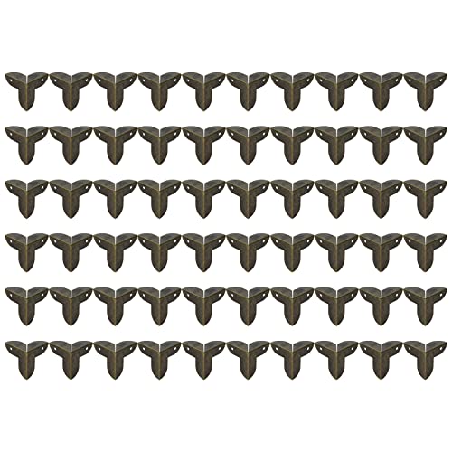 Box Corner Protectors Metal Mcredy Decor Edge Guard for Box Table Cabinet with Screws 0.87" Length Corner Protector Bronze Pack of 60 - size: 1.14"x1.24"-60Pcs