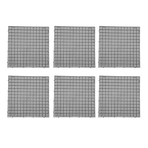 GOWENIC 6Pcs Aquarium Grid Plate, Fish Tank Bottom Isolation Filter Divider, Crate Cutting Splicing Panel for Breeding Livebearers Reptile (30 * 30CM) - color: Black