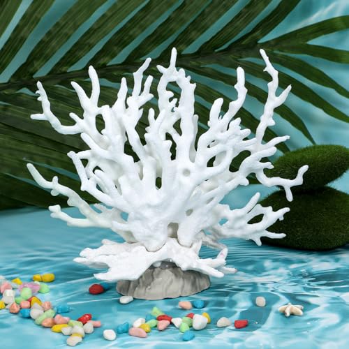 Fish Tank Fake Coral, Artificial Aquarium Coral Ornament, Aquarium Decor Plastic Plant Small, Multi-Purpose Simulation Water Grass, Faux Aquariums Ornament