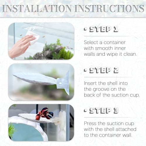 3PCS Betta Hammock Shells, Natural Small Fish Tank Decorations, Betta Fish Tank Accessories, Aquarium Decorations, Aquarium Hideout Habitat for Sleeping Resting Hiding Playing (Purple) - color: Purple