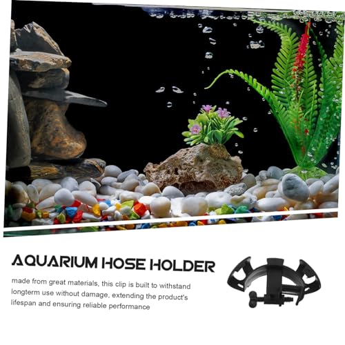 BESTonZON 2pcs Fish Tank Hose Tube Clip Mounting Clamp for Water Pipe Secure Aquarium Hose Holder Easy Installation Plastic Design