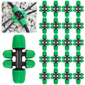 Kalolary 20PCS Locked Barbed Tee Connectors, 5/16" to 1/4" Drip Irrigation Fittings Kit 8/12mm to 4/7mm Tube Lock Female Connector 6-Way Barbed Lock Irrigation Parts for Watering System (Green) - color: Green 5/16" to 1/4" 6-Way