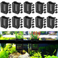 Lnrueg 10PCS Aquarium Plant Holder with Hooks, Hanging Rimmed Tank Plant Pot Aquarium Planters Cups, Upgraded Aquatic Planter Cups for Fish Tank Aquaponic Planter and Aquascape Decorations (10)