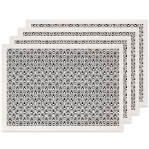 SUPERDANT 4PCS Shell Pattern Underglaze Paper Transfer Ocean Transfer Papers for Clay Ceramic Porcelain Under Glaze Transfers for Pottery Enamel Decals Black Underglaze Decal Handcrafted Gifts - style: Shell Pattern