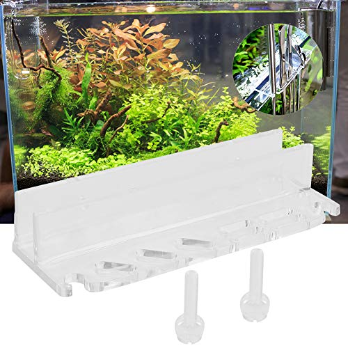 Haofy Aquarium Tool Holder Acrylic 5-20mm Glass Thickness - Fish Tank Organizer with Secure Grip for Rimmed Aquariums Nano Tanks Plant Tweezers Scissors Storage