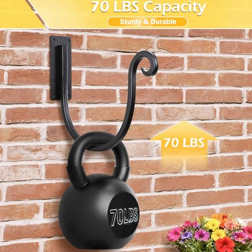 Hose Holders Wall Mount （Metal/8-Inch） Heavy-Duty Garden Hose Hangers Outdoor, Hand-Forged Hose Racks Mount, 2PCs - color: A-2PCs