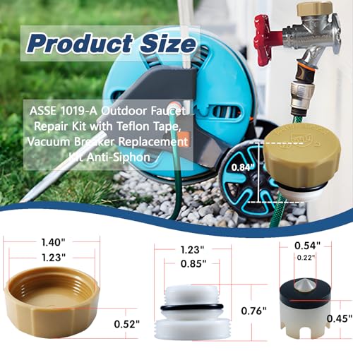 Outdoor Faucets Repair Kit, ASSE 1019-A Water Hose of Home Improvement, ABS Plastic Anti-Siphon Valve Repair for Vacuum Breaker Outside Faucet，1 Pack - style: 1 Pack Anti-Siphon Valve Repair Kit