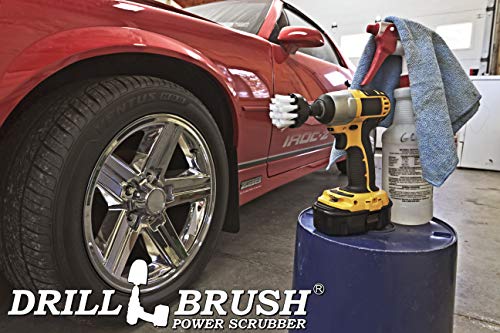 Cleaning Supplies - Scrub Brush - Car Detailing Products - Detailing Brush - Wheel Brush - Carpet Cleaner - Upholstery Cleaner - Drill Brush - Soft Bristle Brush - Aluminum - Car Cleaning Detail Brush - color: White