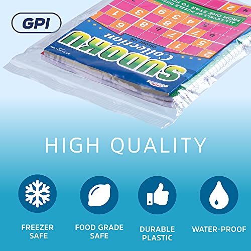 GPI - 10" x 12" 1 Gallon Zip Bags, 1000 Count, 2 Mil, Clear Plastic Reclosable Poly Baggies, with Resealable Zip Top Lock. for A4 Letter Size Paper, Apparel, Clothing, Food, Home & Office Supplies. - size: 10" x 12"