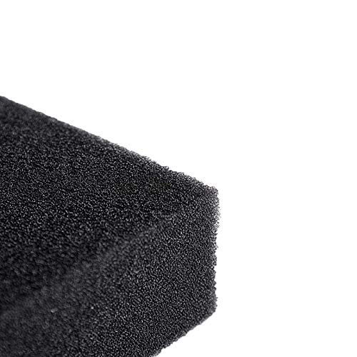 AQUANEAT Aquarium Filter Sponge Open Cell Foam Sheet Bio Sponge Filter Media Pad HMF Fish Tank Sump Divider (11" Lx 10.25" W x 2" H, Black)