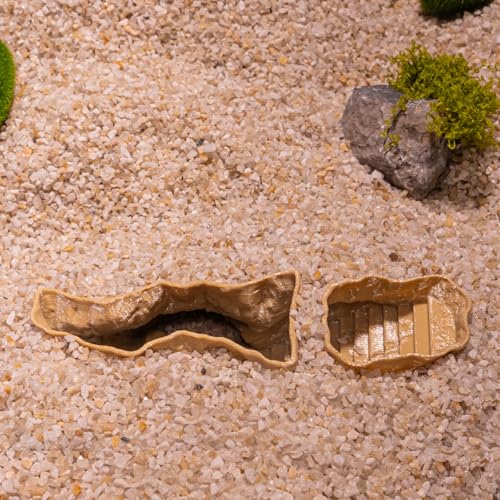 Roman Column Aquarium Cave, 3D Print Fish Hideout for Aquarium Fish Tank Decor, for Viewing Shrimp, Betta Fish, Corydora, Catfish, Pleco (Yellow, M) - color: Yellow, size: Medium