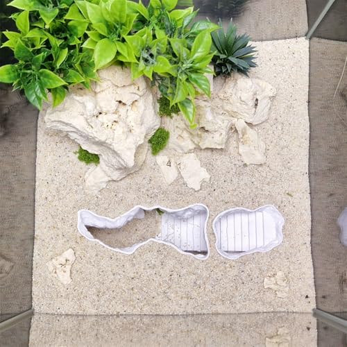 Ancient Aquatics Roman Column Ruins Castle Aquarium Decor, Fish Tank Cave Hideout Decoration, 3D Print Greece Castle Ornament, Safe for Freshwater & Saltwater Tanks (White, L-9.5") - color: White, size: L-9.5"