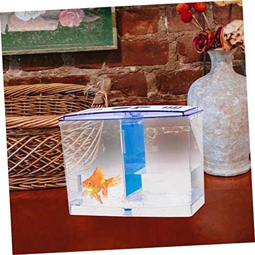 TOYANDONA Desktop Fish Breeding Box Mini Acrylic Isolation Tank for Betta Fish Lightweight and Easy to Clean Breeding and Hatching