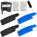 9 PCS Aquarium Media Kit Compatible with Seachem Tidal 110 Gallon (400 Liters) Fish Tank Filter, Including 2 Ceramic Rings, 2 Blue Foam Filters, 2 Carbon Sponge Filters, 1 Brush and 2 Mesh Bags - size: Seachem Tidal 110 Series