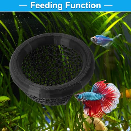 Betta Hideout Cave, Aquarium Floating Betta Hideout, Multi-Functional Betta Fish Hammock, Black - color: Black