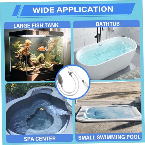 Fish Tank Vacuum Gravel Cleaner Flows Adjustable Fish Tank Siphon with Manual Pump & 3 Different Nozzles Quick & Conveneint Aquarium Water Changer for Home