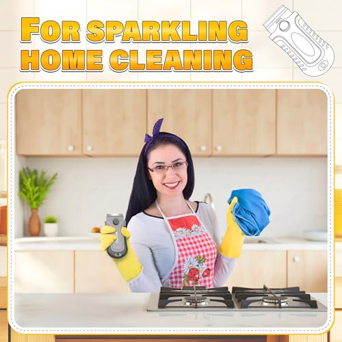 DIYSELF 2 Pack Razor Blade Scraper with 30 Pcs Spare Blades - Scraper Tool for Cleaning, Glass, Stickers - Scraper for Glass Top Stove - Paint Scraper - Razor Scraper - Glass Scraper - Oven Scraper - color: Gray, size: 2 Pack