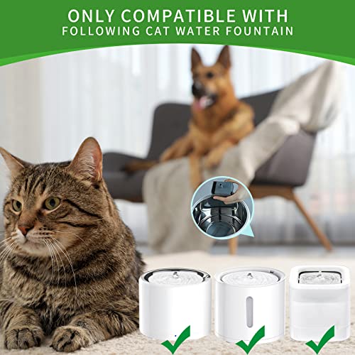 12 Pack Cat Water Fountain Sponge Filters, Replacement Foam Filters for 67oz/2L Pet Fountain 65oz/1.85L Dog Drinking Fountain
