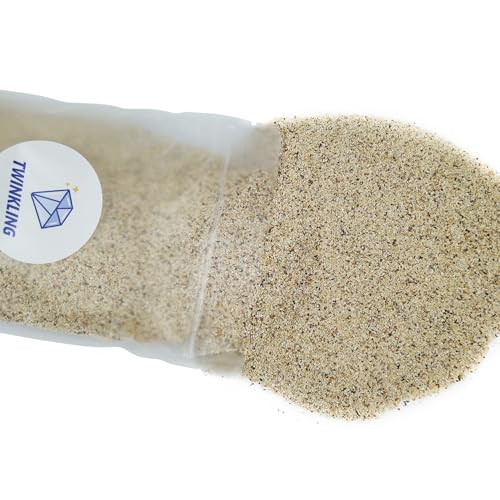 TWINKLING Silica Sand, Aquarium Sand, Horticultural Sand, Vermiculite, Coarse Sand for Plants, Fire Pit, Aquarium, Fish Tank, Resin Art, DIY Craft, Vase Filler, Home Decor, 410g/14.5oz (30-60 Mesh) - size: 30-60 Mesh
