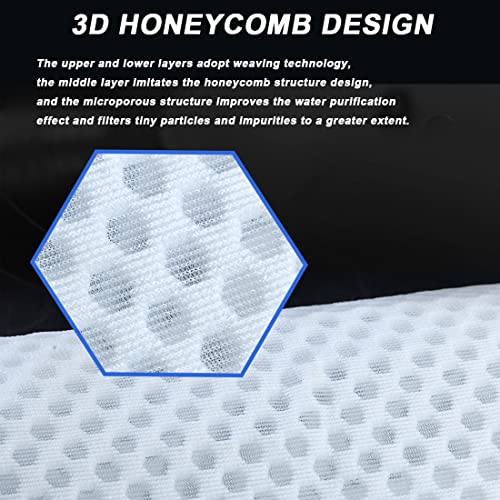 4 Pcs 4Inch Ring Honeycomb Filter Socks 150 Micron, Aquarium Filter Sock 3D Honeycomb Design, Aquarium Felt Filter Bags for Freshwater Saltwater Aquarium, Fits Eshopps and Aqueon, 9.5Inch Long - size: 4Pcs