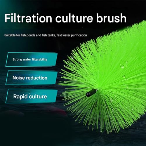 Fish Pond Filter Brush Set of 10 Skimmer Brushes Tool for Water Management Garden Pond Pool Filtration Stainless Steel Aquariums Filter Brush