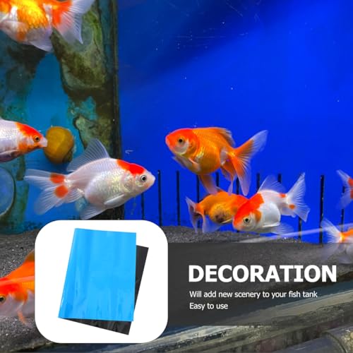 FRCOLOR 2Pcs Aquarium Background Sticker 19.7X32.3 Inch Double-Sided Solid Color Glass Decal for Fish Tank Decoration Waterproof Aquarium Accessories