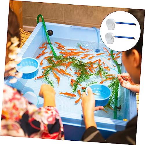 KOMBIUDA 2pcs Round Fish Tank Dip Net Telescopic Fishing Net for Aquariums Compact Design for Easy Storage for Home Fish Culture and Outdoor Use Random