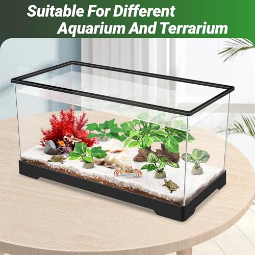 GOZILLA Silk Fish Tank Plants,Reptile Artificial Plant,Reptile Plants for Terrarium,Aquarium Decorations Accessories Set,Resin Driftwood Silk Aquarium Plant for Fish Tank.(5PCS/A-Set) - color: 5pcs/A-set