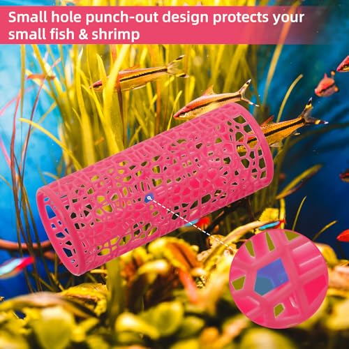 Rose Red Betta Fish Toys Hammock and Betta Tunnel, Safe Aquarium Decor for Small Fish & Shrimp, Bettas Tank Accessories with Suction Cups, Perfect Hideout and Play Area for Bettas - color: Rose Red