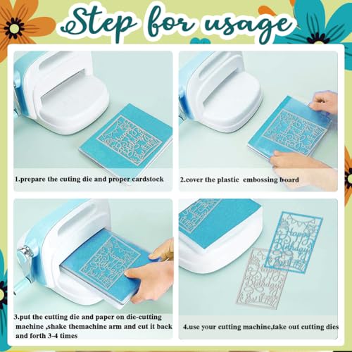Birthday Cake Die Cuts, Carbon Steel Die Cuts Cutting Dies Frame Stencils Scrapbooking Embossing Template Dies for Birthday Card Making Party Greeting Embossing Invitation Photo Album - style: Birthday Frame