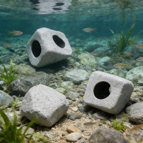 Fish Tank Cave Stone Landscaping Decoration Ornaments Aquarium Cichlid Shelter Hiding Cave Aquarium Accessories Decor Stone