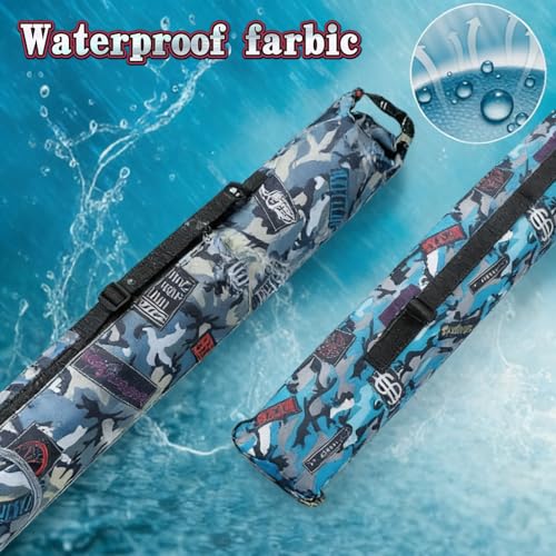 Rod Storage Cover,Fishing Rod Sleeve,Beach Umbrella Storage,Kite Bag,Canvas Bag,Golf Umbrella Cover,Waterproof Multi-functional Case - color: Blue-51 inches