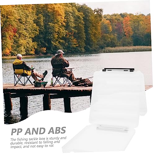 Happyyami 2pcs Fishing Lure Kit Tackle Boxes Storage for Hooks Lures Gear Compact Fishing Tackle Case - color: White